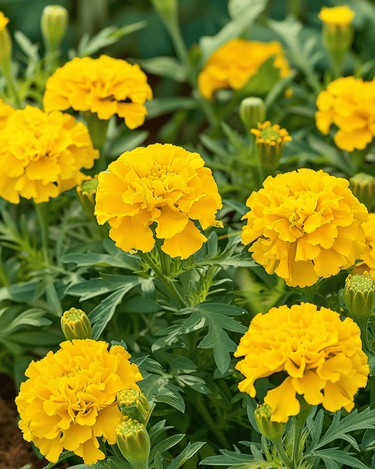 Graines d'œillet d'Inde Petite Yellow (Tagetes patula) – fleur annuelle