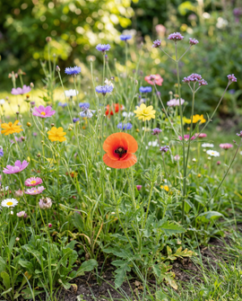Graines de mélange de fleurs d'été annuel boîte doseuse 50m2 couverture